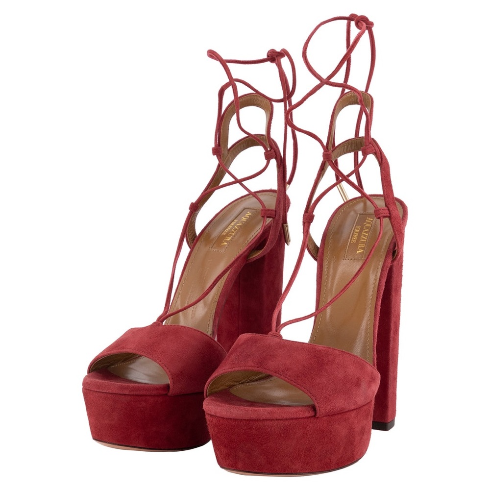 Aquazzura burgundy sandals
